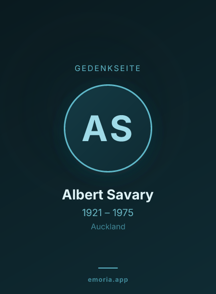Gedenkportrait von Albert Savary