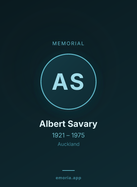 Memorial portrait of Albert Savary