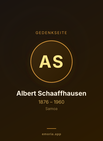 Gedenkportrait von Albert Schaaffhausen