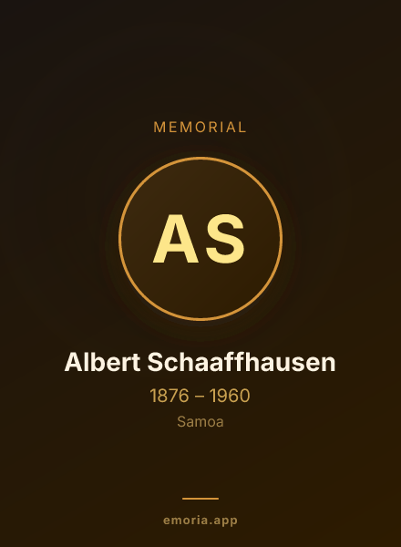 Memorial portrait of Albert Schaaffhausen