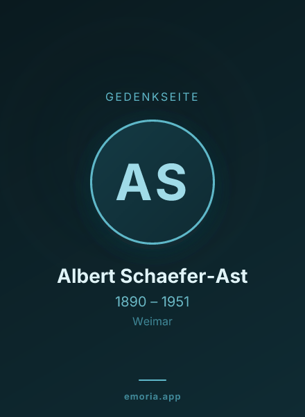Gedenkportrait von Albert Schaefer-Ast