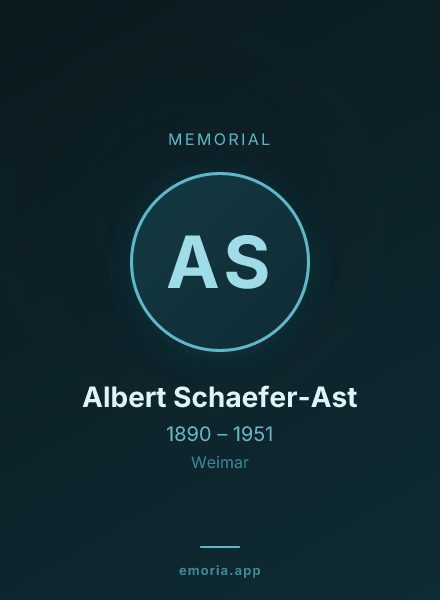 Memorial portrait of Albert Schaefer-Ast