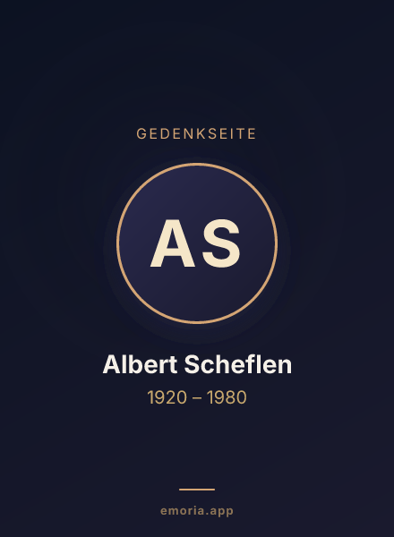 Gedenkportrait von Albert Scheflen