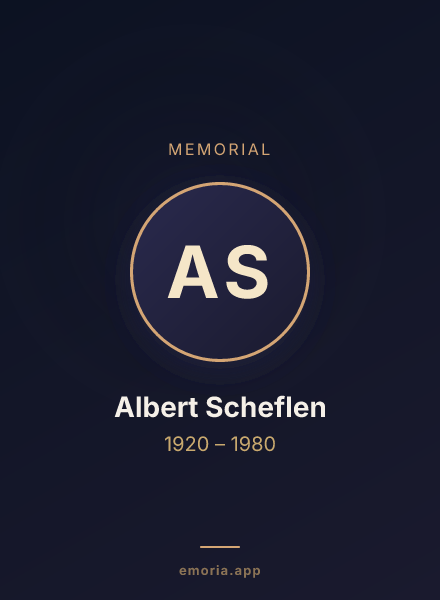 Memorial portrait of Albert Scheflen