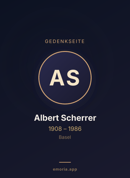 Gedenkportrait von Albert Scherrer