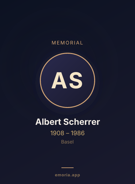 Memorial portrait of Albert Scherrer