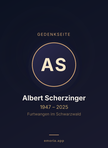 Gedenkportrait von Albert Scherzinger