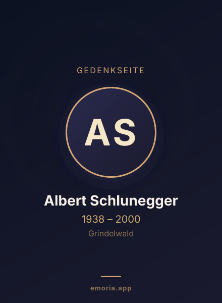 Gedenkportrait von Albert Schlunegger