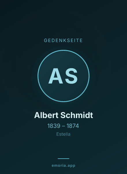 Gedenkportrait von Albert Schmidt