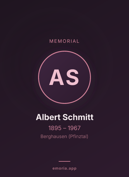 Memorial portrait of Albert Schmitt