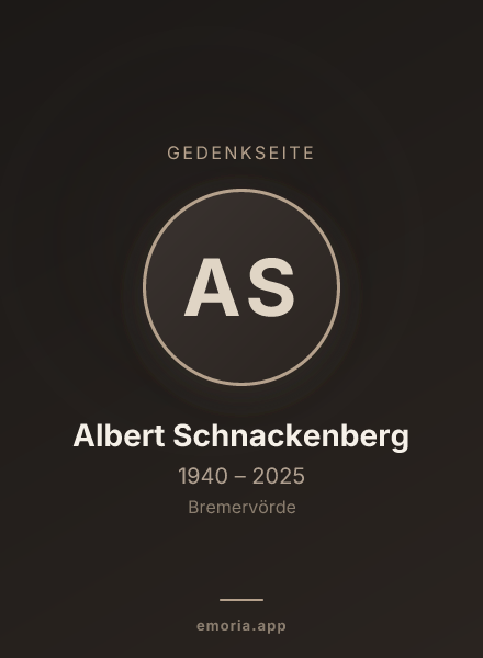 Gedenkportrait von Albert Schnackenberg