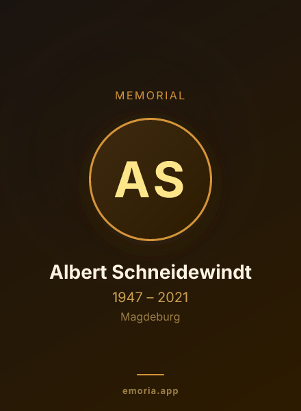 Memorial portrait of Albert Schneidewindt