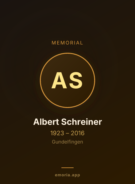 Memorial portrait of Albert Schreiner