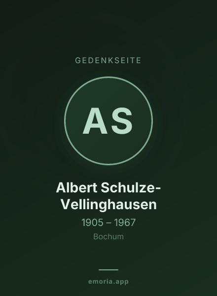 Gedenkportrait von Albert Schulze-Vellinghausen