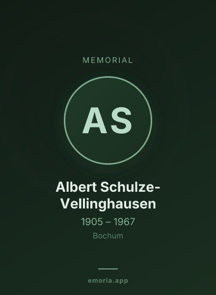 Memorial portrait of Albert Schulze-Vellinghausen