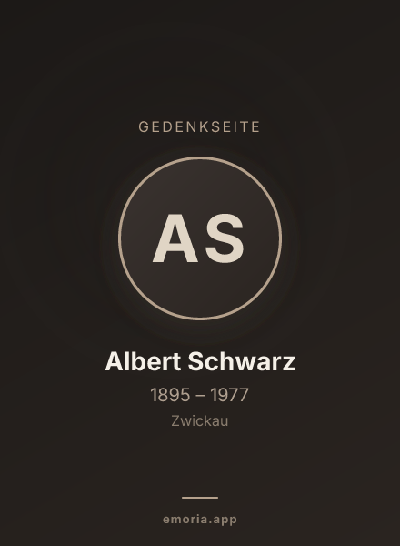 Gedenkportrait von Albert Schwarz