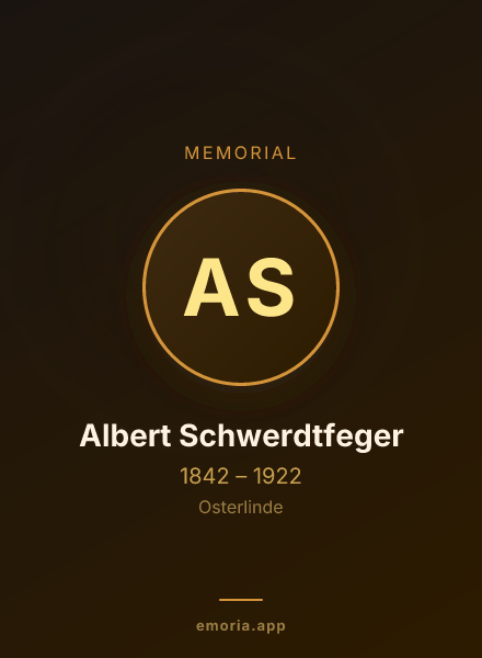 Memorial portrait of Albert Schwerdtfeger