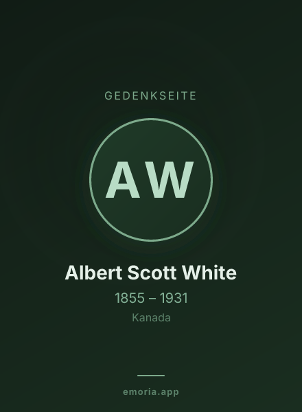 Gedenkportrait von Albert Scott White