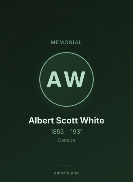 Memorial portrait of Albert Scott White