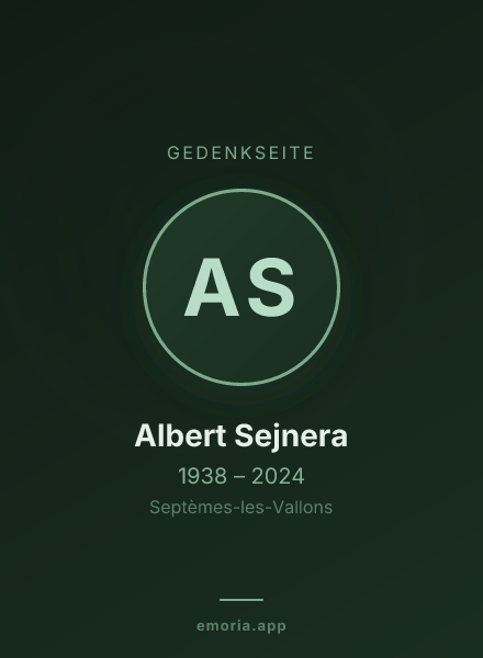 Gedenkportrait von Albert Sejnera