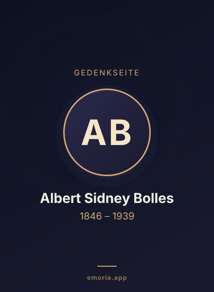 Gedenkportrait von Albert Sidney Bolles