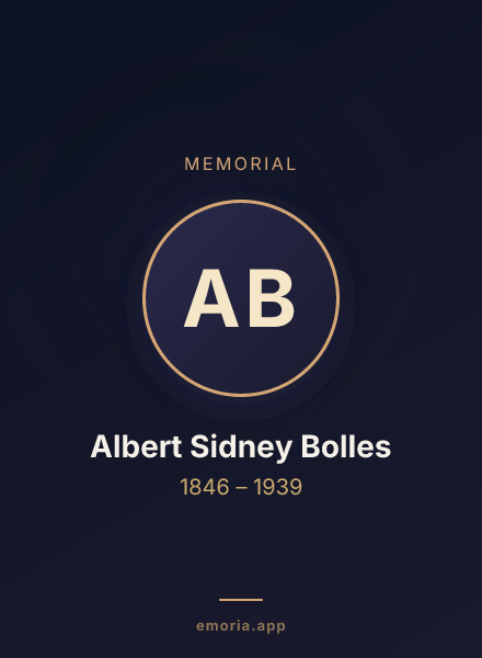 Memorial portrait of Albert Sidney Bolles