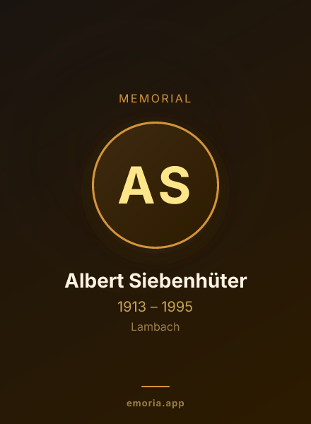 Memorial portrait of Albert Siebenhüter