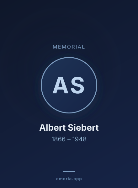 Memorial portrait of Albert Siebert