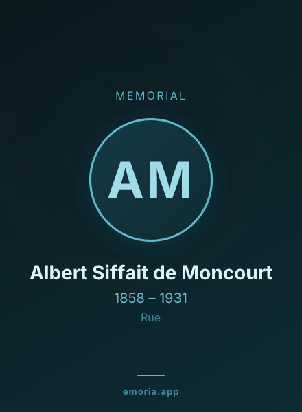 Memorial portrait of Albert Siffait de Moncourt