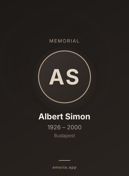 Memorial portrait of Albert Simon
