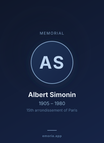 Memorial portrait of Albert Simonin