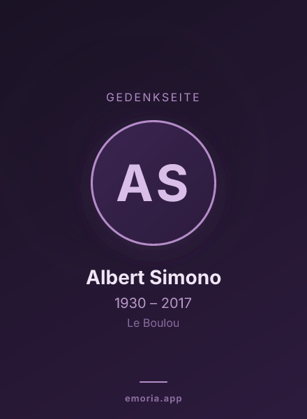 Gedenkportrait von Albert Simono