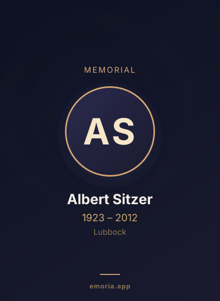 Memorial portrait of Albert Sitzer