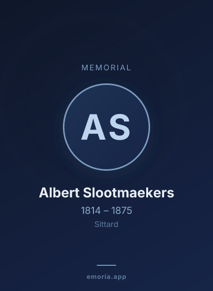 Memorial portrait of Albert Slootmaekers