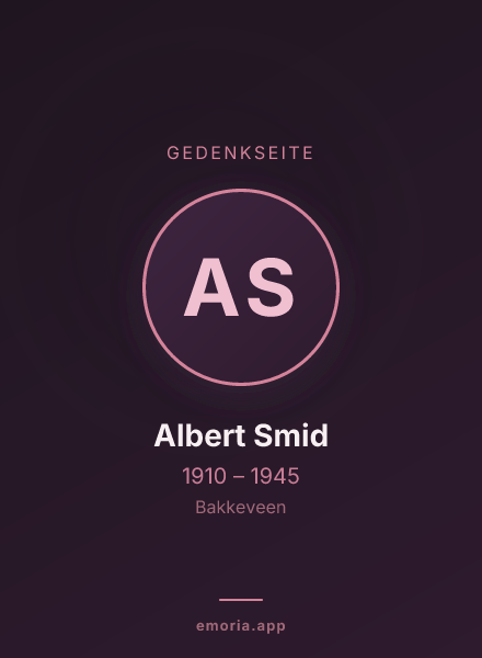 Gedenkportrait von Albert Smid