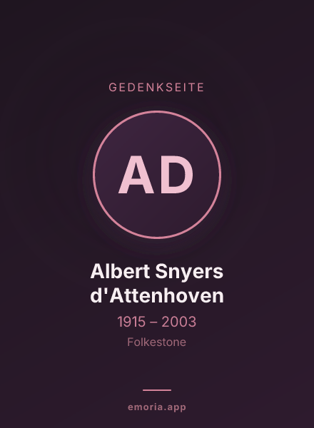 Gedenkportrait von Albert Snyers d'Attenhoven
