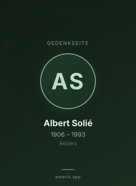 Gedenkportrait von Albert Solié