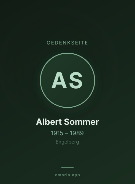Gedenkportrait von Albert Sommer