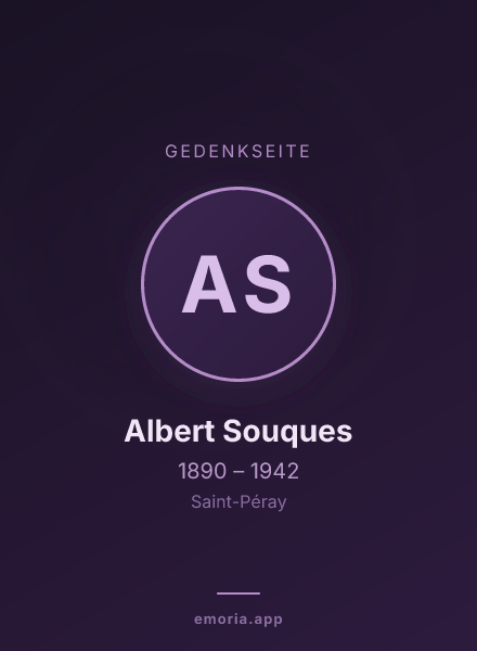 Gedenkportrait von Albert Souques