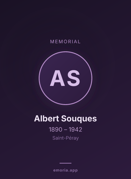 Memorial portrait of Albert Souques