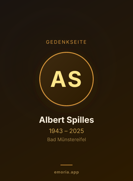 Gedenkportrait von Albert Spilles