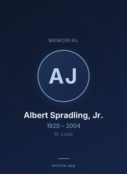 Memorial portrait of Albert Spradling, Jr.