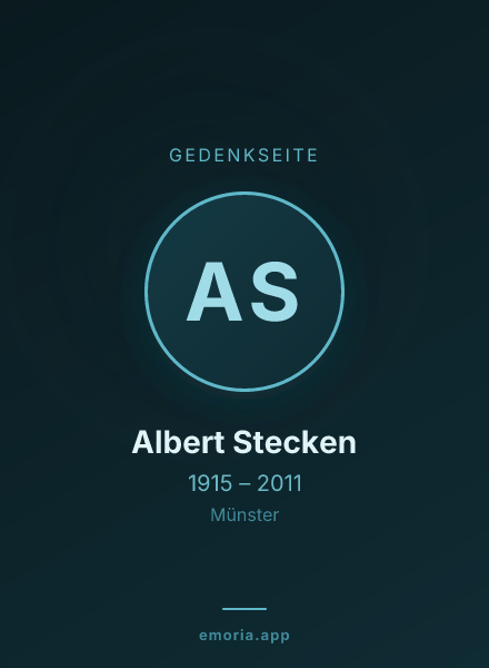 Gedenkportrait von Albert Stecken