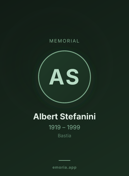 Memorial portrait of Albert Stefanini
