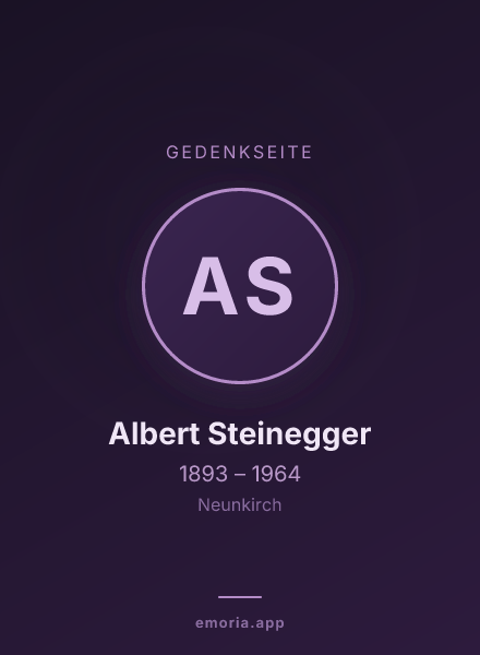 Gedenkportrait von Albert Steinegger