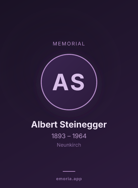 Memorial portrait of Albert Steinegger