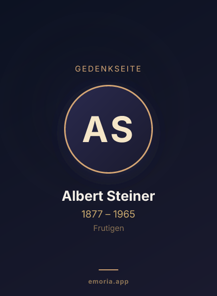 Gedenkportrait von Albert Steiner
