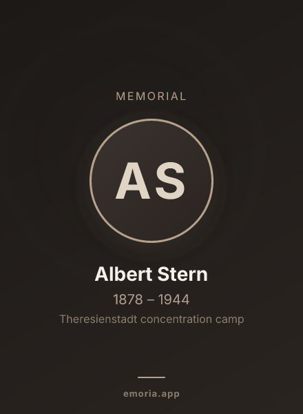 Memorial portrait of Albert Stern