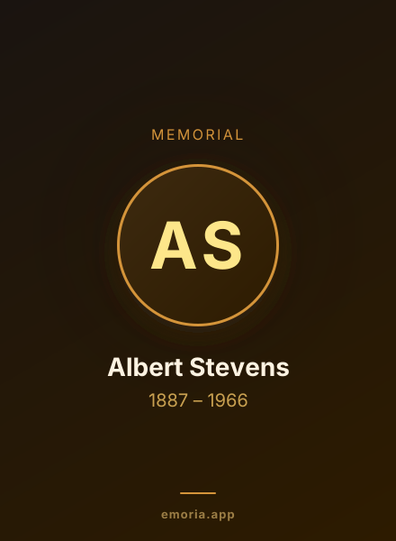 Memorial portrait of Albert Stevens