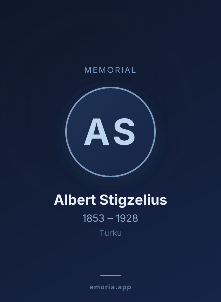 Memorial portrait of Albert Stigzelius